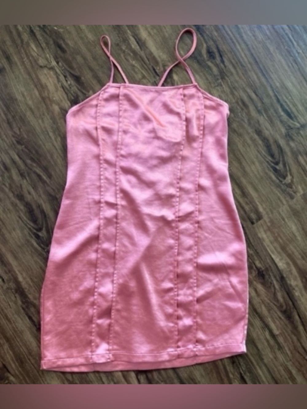 Urban Outfitters Rose Pink Satin Cami Dress NWT Size Large